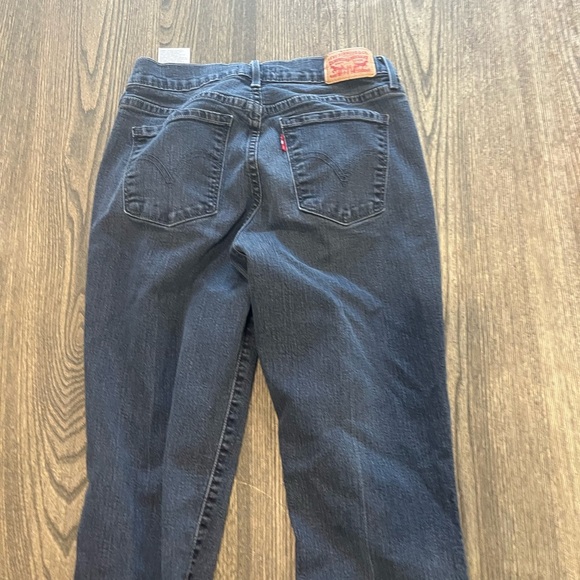 Levi's 505 Straight Leg Jeans Pockets Regular Fit Denim Dark Wash Size 4 Short - Picture 5 of 13